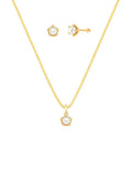 Conjunto Infantil Delicado Banho Ouro 18k Pérola Shell