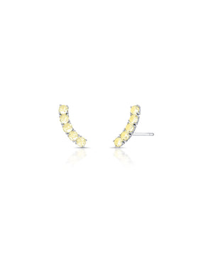 Brinco Ear Cuff Cristal Banho Ródio