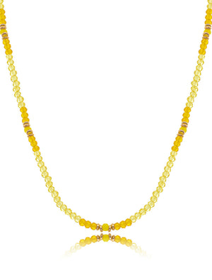 Colar Luz Choker Delicado Volta Jade Banho Ouro 18K