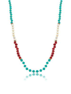Colar Selene Choker Banho Ouro 18K Jade  Madrepérola Zircônia