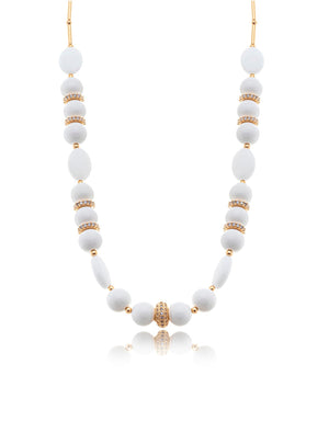 Colar Choker Alba Elos Cravejados Banho Ouro 18k Murano