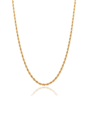Colar Cordão Baiano Banho Ouro 18k 3mm