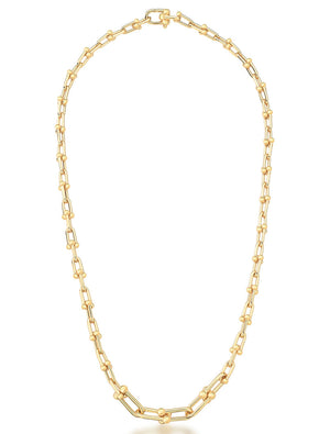 Colar Elos U Fino Banho Ouro 18k