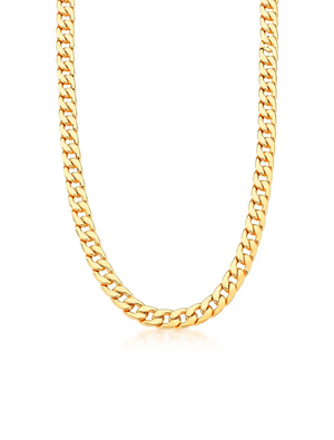 Colar Elos Grumet Liso Banho Ouro 18K