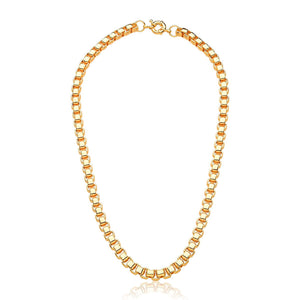 Colar Elos Veneziana Lisa Banho Ouro 18K