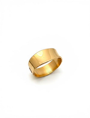Pulseira Bracelete Quadrado Liso Banho Ouro 18K