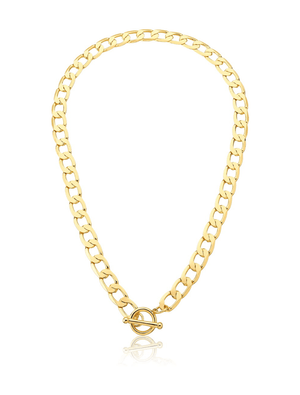 Colar Groumet Liso Banho Ouro 18K
