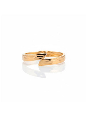 Pulseira Bracelete Articulável Texturizado Liso Banho Ouro 18K