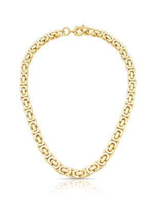 Colar Corrente Elo Liso Banho Ouro 18k
