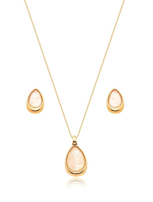 Conjunto Gota Abaulada Banho Ouro 18k Nautilus