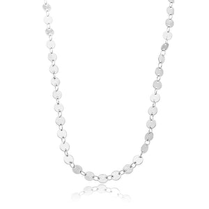 Colar Choker Plaquinhas Banho Platina