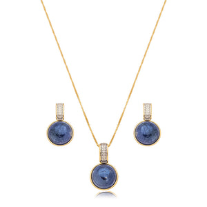 Conjunto Redondo Base Palito Banho Ouro 18K