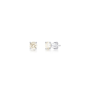 Brinco Ponto de Luz 6,5 mm Prata 925 Moissanite