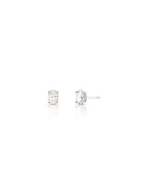 Brinco Oval 5MM Prata 925 Moissanite