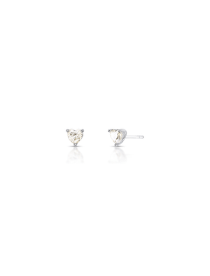 Brinco Coração 5MM Prata 925 Moissanite