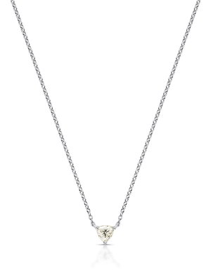 Colar Coração Ponto de Luz 5MM Prata 925 Moissanite