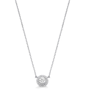 Colar Ponto Cravejado 5mm Prata 925 Moissanite