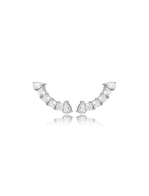 Brinco Earcuff 3mm Prata 925 Moissanite