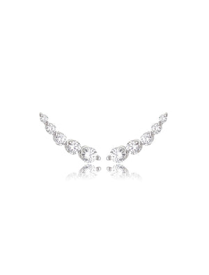 Brinco Earcuff 4mm Prata 925 Moissanite