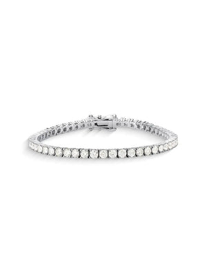 Pulseira Riviera 3.0mm Prata 925 Moissanite