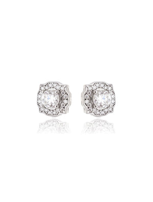 Brinco Cravejado 3MM Prata 925 Moissanite