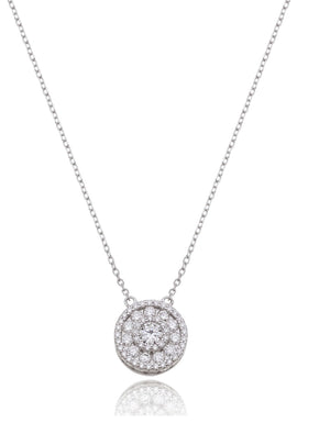 Colar Mandala Cravejada 2MM Prata 925 Moissanite