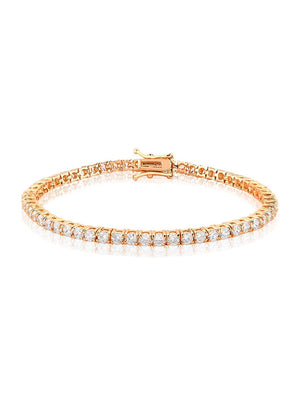 Pulseira Riviera Cravejada Banho Ouro 18K Zircônia
