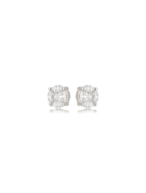 Brinco Delicado Ilusion 3.3MM Prata 925 Moissanite