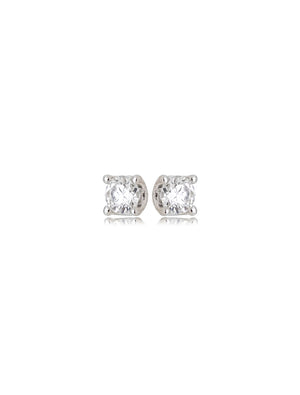 Brinco Pontinho de Luz 3.0MM  Prata 925 Moissanite