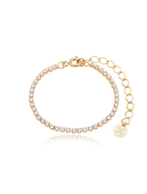Pulseira Infantil Riviera Banho Ouro 18K Zircônia