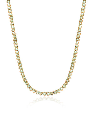 Colar Riviera Fina Banho Ouro 18k Zircônia